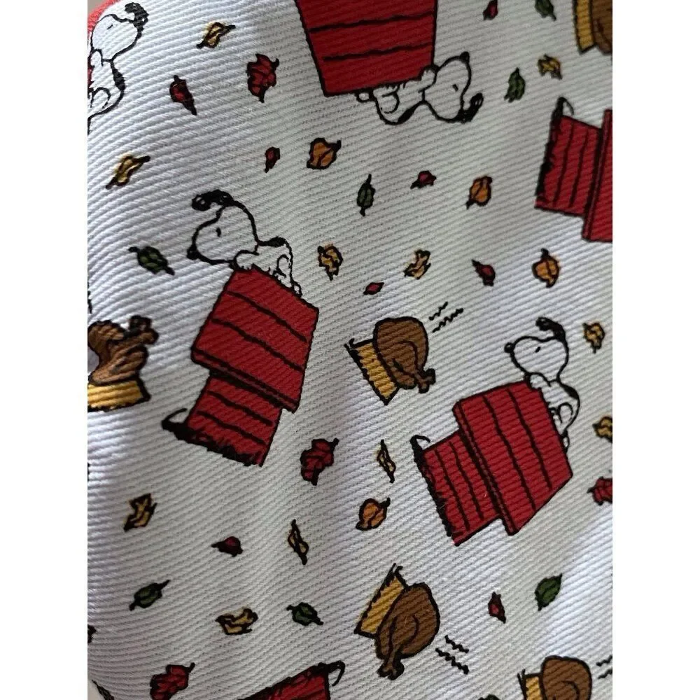 2 Pk Peanuts Snoopy Thanksgiving Fall Doghouse Turkey Mini Oven‎ Mitts Red NEW